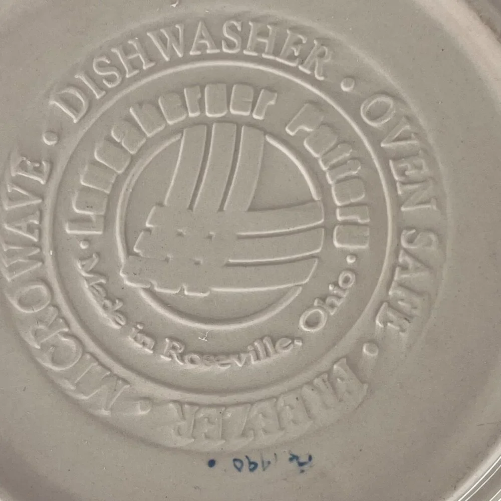 Longaberger‎ Pottery Grandma Bonnies Woven Traditions Pie Plate Classic Blue 10”